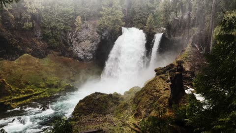 BITE-SIZED WILDS | The Mighty Majestic Sahalie "High" Falls! | 73 FT Waterfall | Central Oregon | 4K