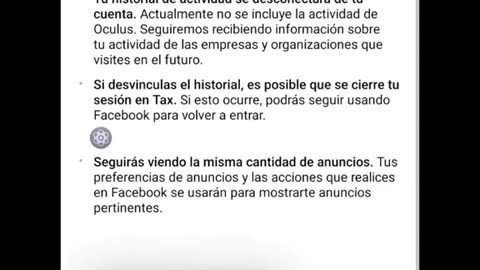 Facebook, desactivar seguimiento, configuracion