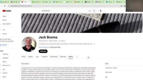 Jack Bosma On YouTube