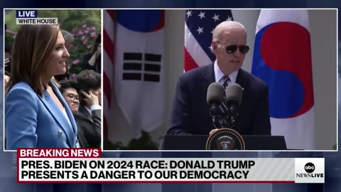 Biden says he's confident he can beat Donald Trump again in 2024.