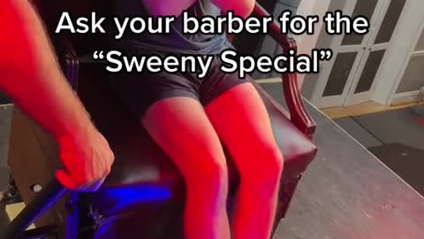 Ask your barber for the"Sweeny Special”