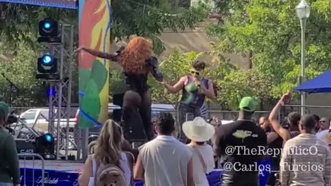 Drag queen sings “suck my dick” and twerks in front of children at a pride fest in Dallas, TX