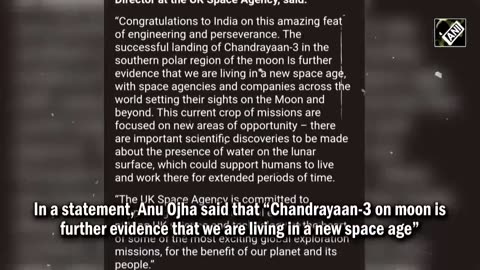 NASA,UK Space Agency congratulates India as Chandrayaan 3 scripts history with successful landing