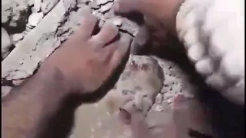 This is crazy, a baby saved under rubbles from Israeli strike on Gaza