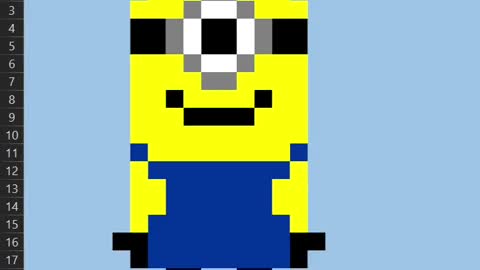 Drawing Minion in Excel (Fast Speed)