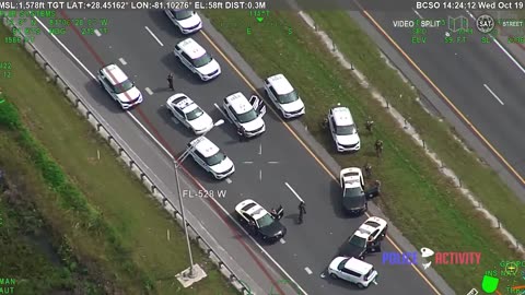 Florida Highway Patrol Trooper Performs a Triple PIT Maneuver To Apprehend Felon in Orange County