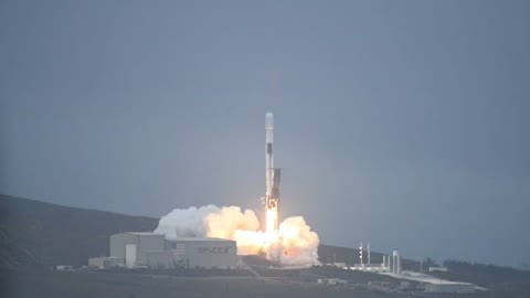 SpaceX Falcon-9 rocket carrying Starlink mission 2-4 launches