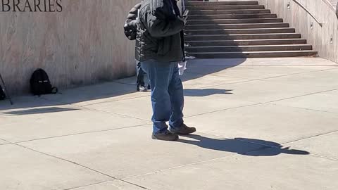 Campus Leader Cliff Fullwood preaching the gospel at Indiana University of Pennsylvania.