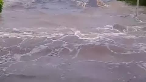 Tsunami waves at Indonesia