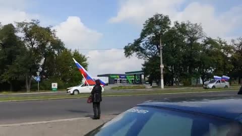 Donetsk residents have already begun to celebrate reunification with Russia.