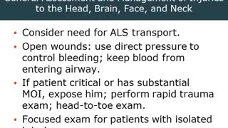 AEMT Ch 37 Head, Brain, Face, and Neck Trauma