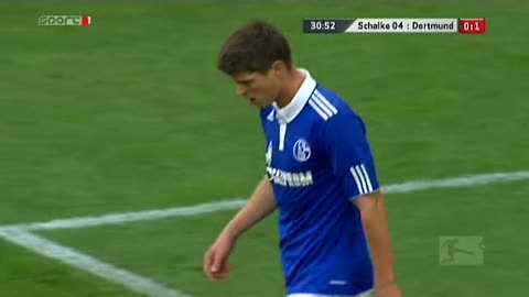 September 19, 2010. Schalke04 v Dortmund. Lewandowski's First Goal For Dortmund