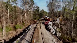 Clean-up is underway after another Northfolk Southern train derailment