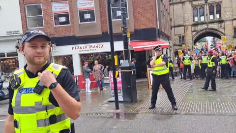 English Bulldog has been in police custody for over 21 hours for being anti migrants