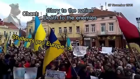 2013 Ukrainian student rally chants fascist and violent slogans