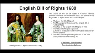 Governed by consent, bill of rights 1688