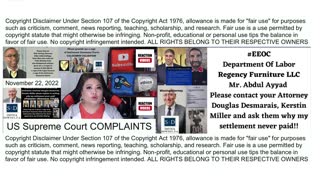 #RegencyFurnitureLLC #OneNewspage #DouglasWDesmaraisEsqLaw360 US Supreme Court Complaints #PresidentBongBongMarcos #PresidentTrump #PresidentJoeBiden #PresidentDuterte #PhilippinesStar #SMNINews #ManilaTimes #ManilaBulletin #EEOC #DLLR #FoxBaltimore