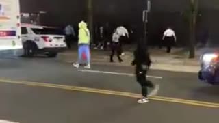 PHILADELPHIA: ONE OFFICER WAS INJURED AFTER A LARGE "DISORDERLY" GROUP OF HUNDREDS OF JUVENILES...