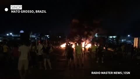Protesters block road after Bolsonaro's defeat in Brazil