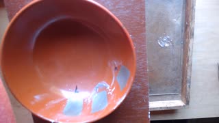 Traditional, lacquer based kintsugi, step 6, polishing and jozuri