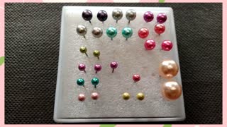 Colorful pearl earrings