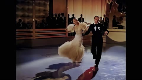 Swing Time 1936 Fred Astaire Ginger Rogers Waltz in Swing Time colorized 4k