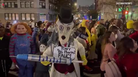 Anti-Vax Protesters Lead New York City Halloween Parade, Chanting “F**k Joe Biden”