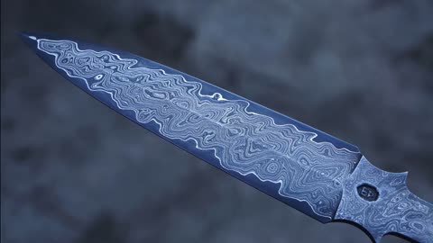 Meteorite Damascus steel.8