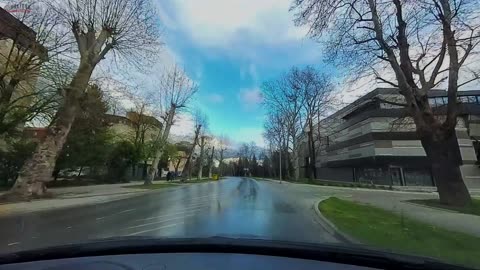 Car DRIVE TOUR - Rainy Day street view Bitola, Macedonia (2023)【POV】* Insta360 X3 *