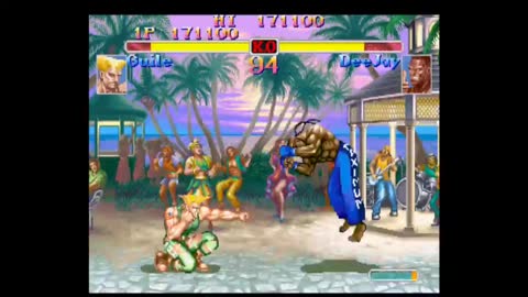 Super Street Fighter II X / Playstation 1 Guile Gameplay 02 / LV:8 / Sem Edição / Com Save Stage.