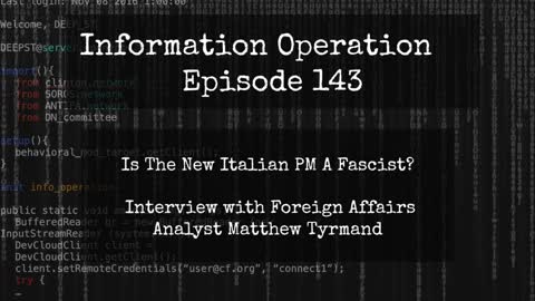 IO Episode 143 - Matthew Tyrmand - Fallout From Sweden And Italy