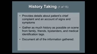 AEMT Ch 19 History Taking, Secondary Assessment, and Reassessment Part 1