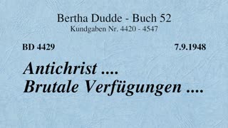 BD 4429 - ANTICHRIST .... BRUTALE VERFÜGUNGEN ....