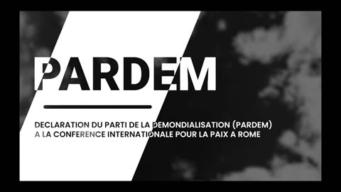 Declaration PARDEM a la conference internationale pour la paix a rome