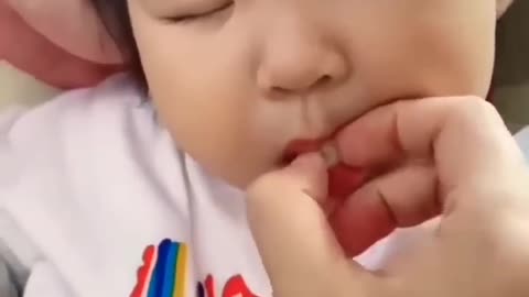 Cute baby sleeping viral