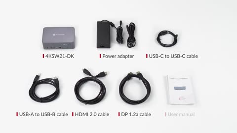 Unboxing: KVM with Docking for Dual Monitors (4KSW21-DK)