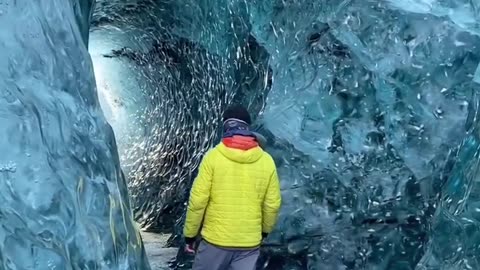 Crazy Ice Cave In Iceland