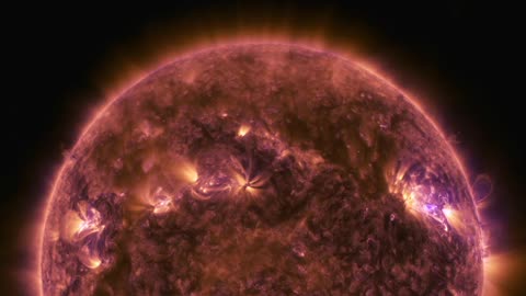 NASA view of solar flare of April