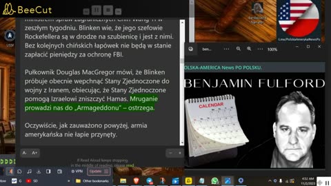 🔴Benjamin Fulford: 30 października 2023 r🔴 Biden wypowiada III wojnę światową, ale nie ma armii
