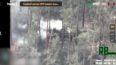 Russian artillery hits Ukrainian trench