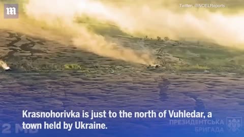 Russian tanks destroyed by HIMARS and Ukrainian mines in failed attack near Donetsk