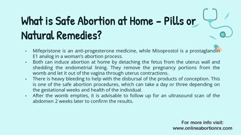 Effective Medical Abortion vs. Unsafe Home Abortion Remedies