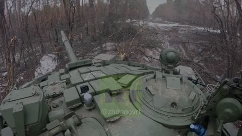 Russian Tanks clearing the forest