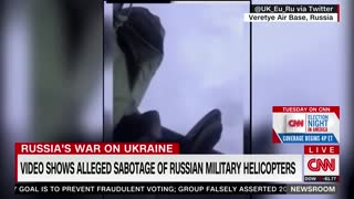 Video shows alleged sabotage of Putin's military helicopters