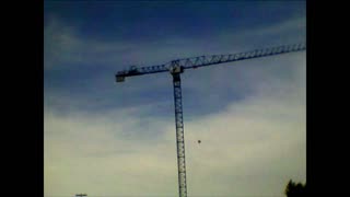 As I film a crane