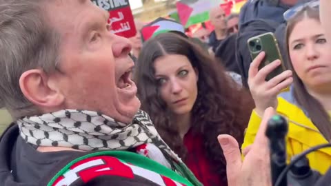 Man at Palestine protest in London says I Fully support Hamas