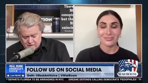 Steve Bannon and Laura Loomer discussing "The Blue Flu"
