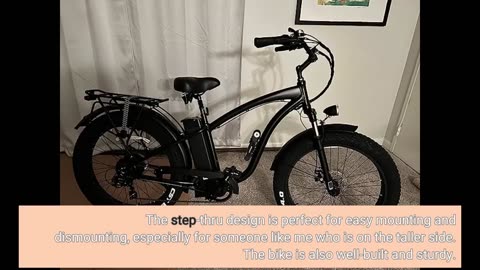 See Comments: Soumye 48V 750W 16Ah 26'' Step Thru Beach Cruiser Electric Bicycle City E-Bike Mo...