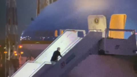 NOW - Biden tripped as he boarded Air Force One in Poland.