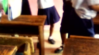 School girls dancing